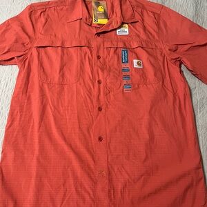 Carhartt Red Button-Up Shirt